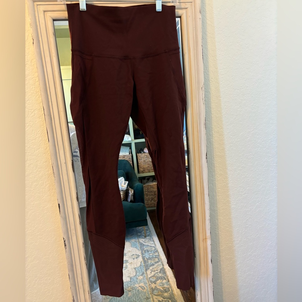 Maroon Lululemon leggings